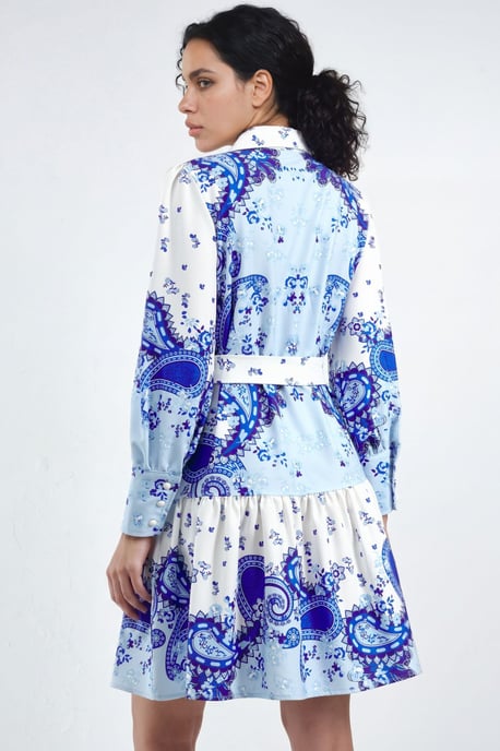 Gemustertes A-Linien-Minikleid - Image 3