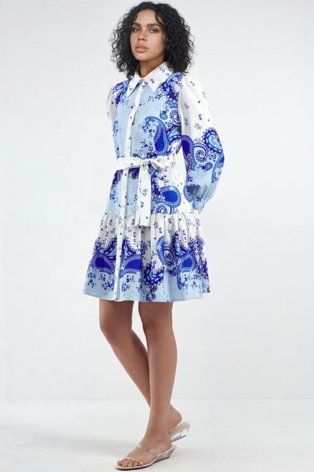 Gemustertes A-Linien-Minikleid - Image 4