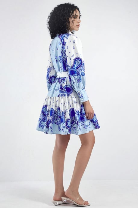 Gemustertes A-Linien-Minikleid - Image 5