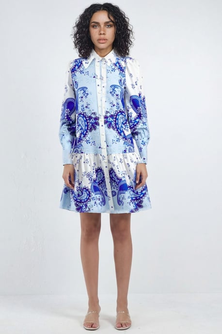 Gemustertes A-Linien-Minikleid - Image 6