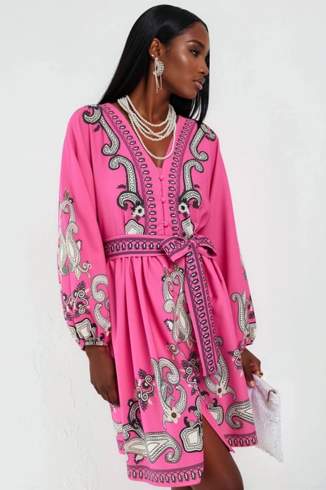 Bedrucktes A-Linien-Minikleid - Image 2