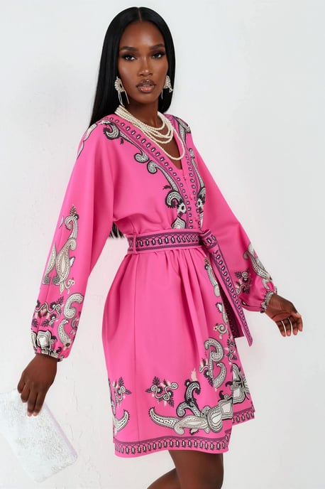 Bedrucktes A-Linien-Minikleid - Image 3