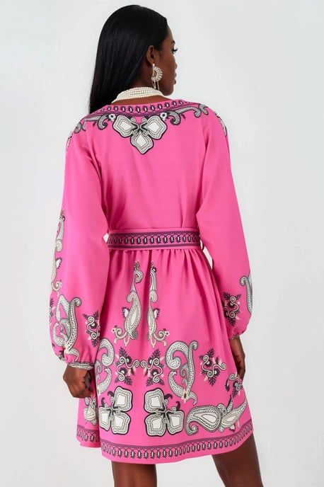 Bedrucktes A-Linien-Minikleid - Image 4