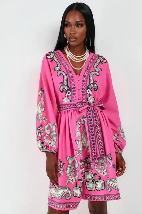 Bedrucktes A-Linien-Minikleid - Image 6