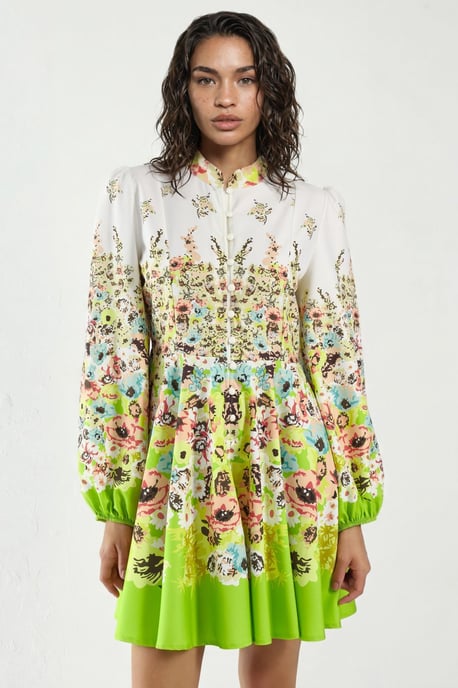Bedrucktes Minim Kleid mit V-Ausschnitt - Image 5