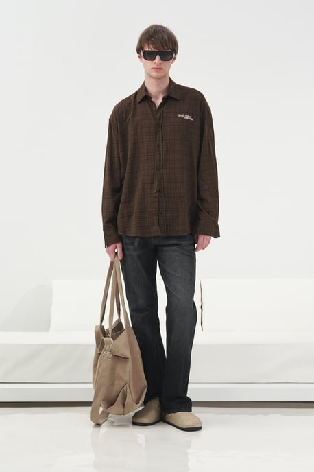 Herren Relaxed Fit Karierte Popelinehemd - Image 3