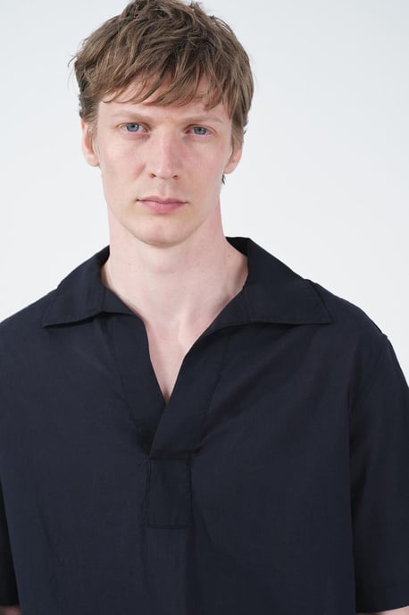 Kurze Herrenbluse aus Baumwoll-Popeline - Image 2