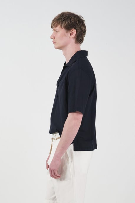 Kurze Herrenbluse aus Baumwoll-Popeline - Image 4