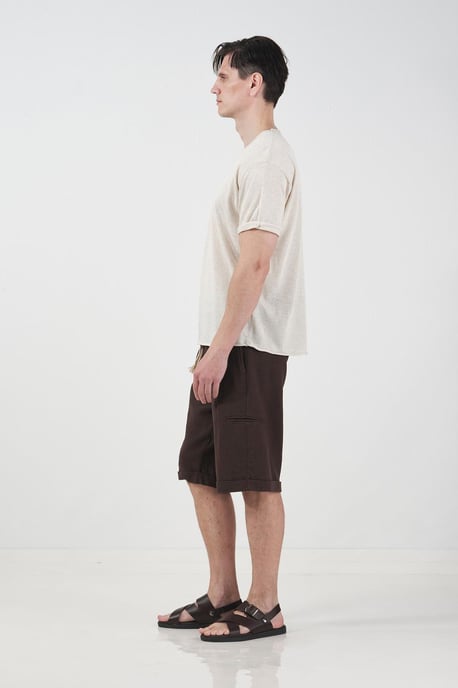 Hüfthohe, lässige Weite Bein Shorts mit Taschen - Image 2