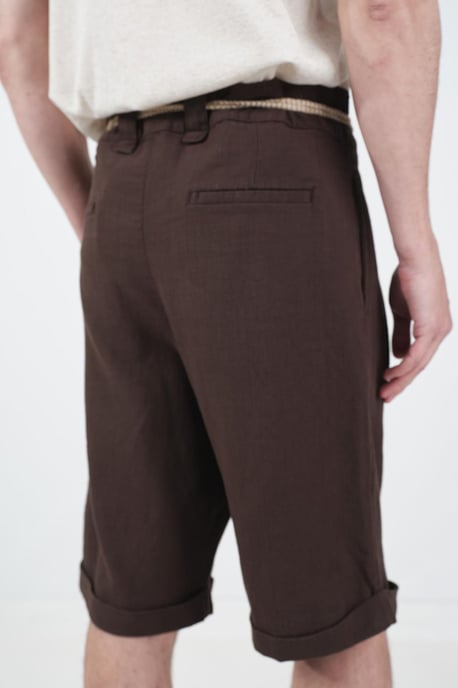 Hüfthohe, lässige Weite Bein Shorts mit Taschen - Image 4