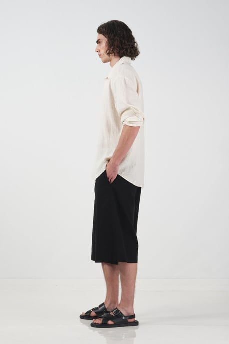 Hohe Taille Weite Capri-Shorts - Image 2