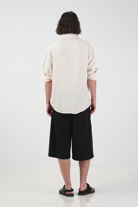 Hohe Taille Weite Capri-Shorts - Image 3