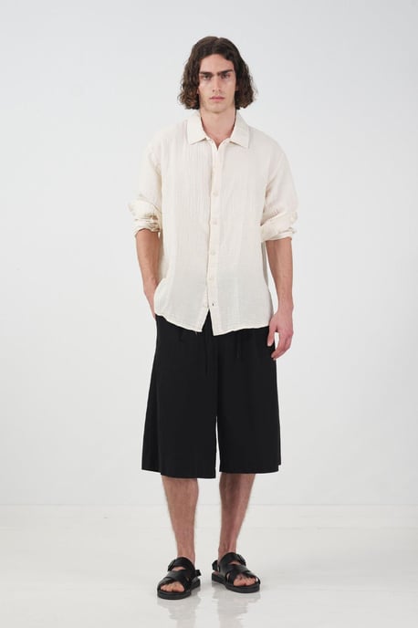 Hohe Taille Weite Capri-Shorts - Image 4
