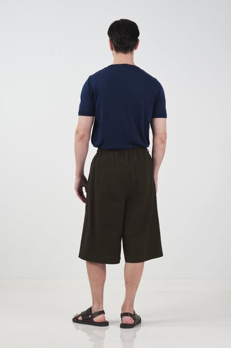 Mit der Hüfte mittelhohe weite Capri-Shorts mit Kordelzugbund - Image 3
