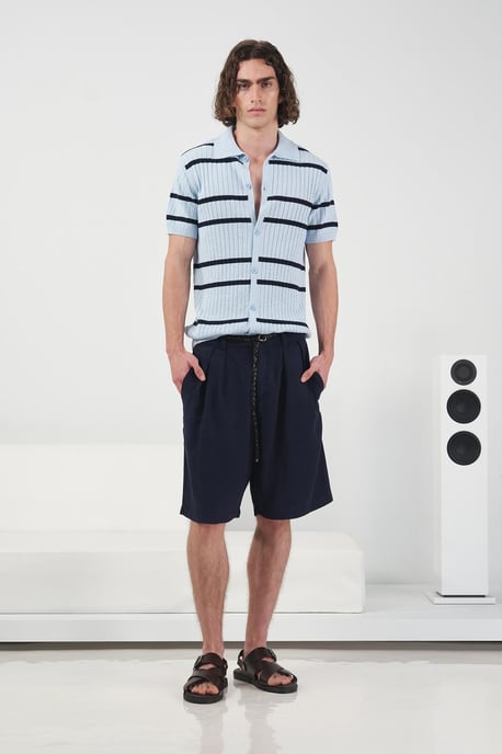 Hüfthose mit entspannter Passform, weit geschnittene Tencel-Shorts - Image 1