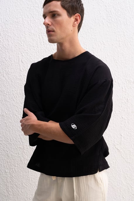 Übergroßes Rundhals-Cotton-T-Shirt - Image 3