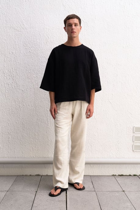 Übergroßes Rundhals-Cotton-T-Shirt - Image 4