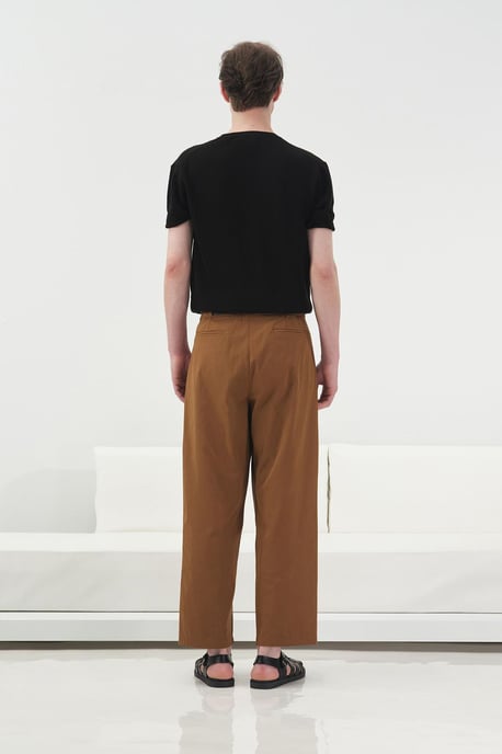 Schlichtes Rundhalsausschnitt Baumwoll-T-Shirt - Image 3