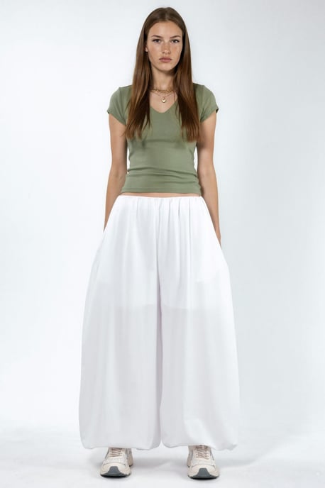 Elastic Waist Balloon Pants - Image 4