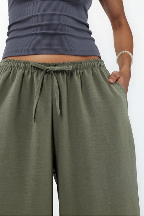 Weite Woven-Hosen mit Kordelzugbund - Image 4
