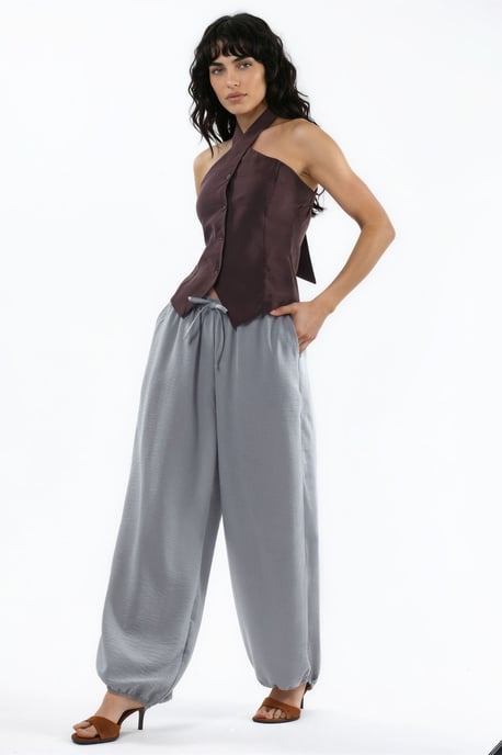 Weite gewebte Hose mit Kordelzugbund - Image 2