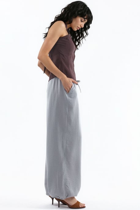 Weite gewebte Hose mit Kordelzugbund - Image 3
