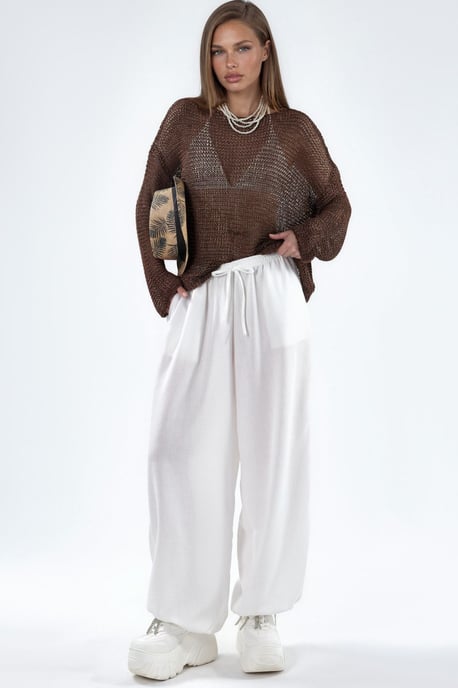 Weite Woven-Hosen mit Kordelzugbund - Image 4
