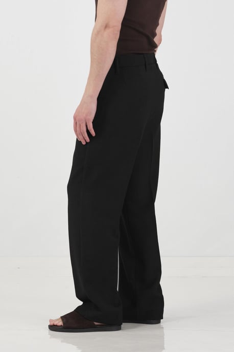 Hochtaillierte, gerade geschnittene, maßgeschneiderte Hose - Image 3