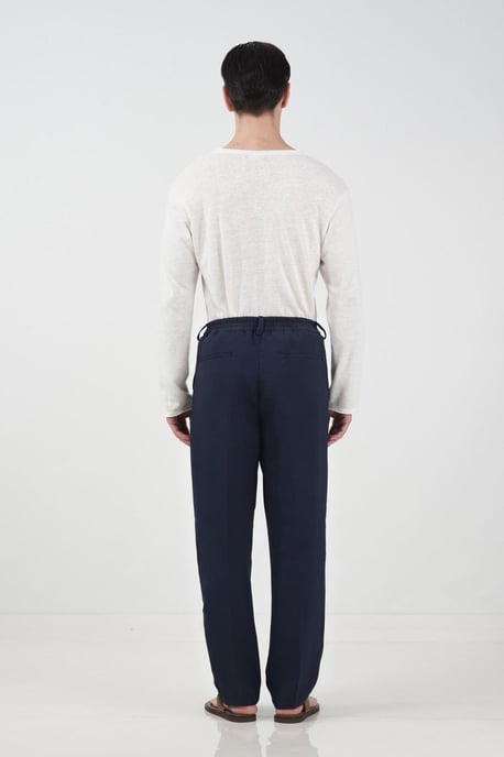 Strukturierte Faltenhose mit schmaler Passform - Image 3