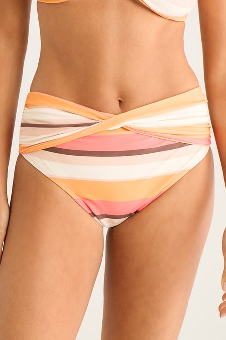 Bikini-Höschen mit mehrfarbigem, gedrehtem Streifen auf der Vorderseite - Image 2