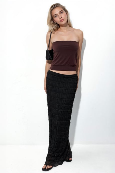 Trägerloses Strick-Crop-Top - Image 4