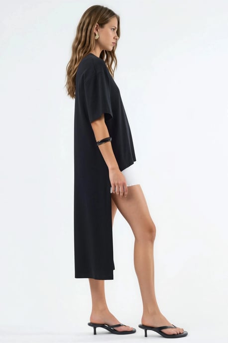 Oversized Crew Neck Tunika mit Schlitz - Image 2