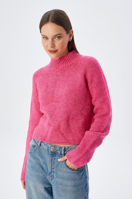 Damen kurz geschnittenes gestricktes Sweatshirt - Image 5
