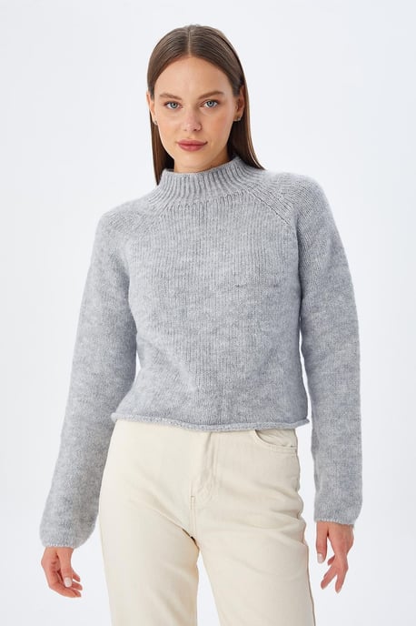 Damen Gestreifter Strickpullover mit verkürztem Schnitt - Image 2