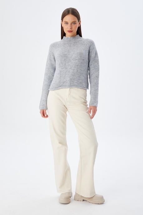 Damen Gestreifter Strickpullover mit verkürztem Schnitt - Image 3