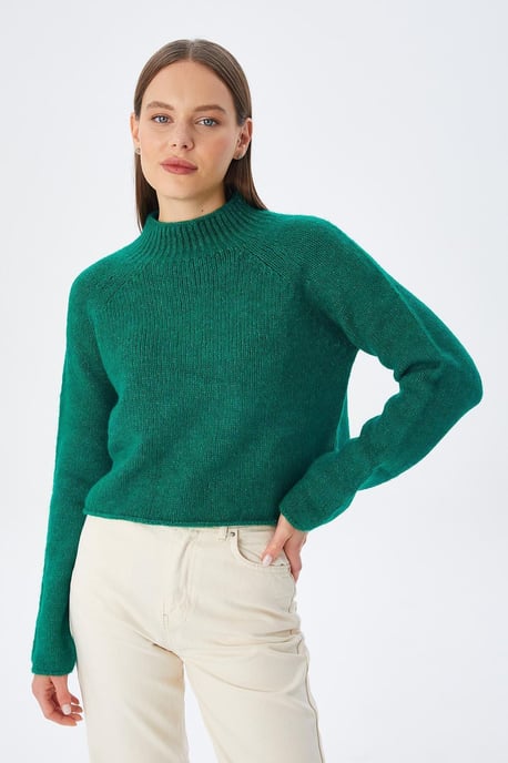 Damen Gestreifter Strickpullover mit verkürztem Schnitt - Image 2