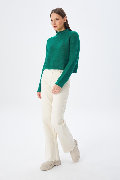 Damen Gestreifter Strickpullover mit verkürztem Schnitt - Image 3