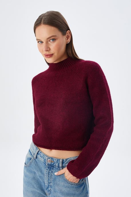 Damen Gestrickter Pullover mit verkürztem Schnitt - Image 6