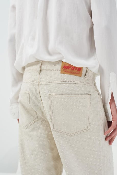 Mid-Waist Gerade Bein Denim Jeans - Image 5