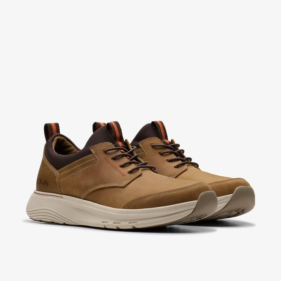 Motion Trek EZ Dark Tan Lea Trainers - Image 4