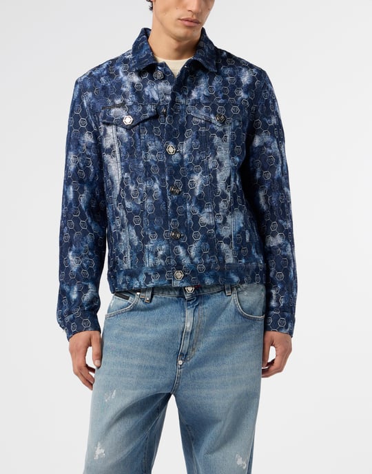 Denim Trucker Jacket Jacquard Monogram - Image 2