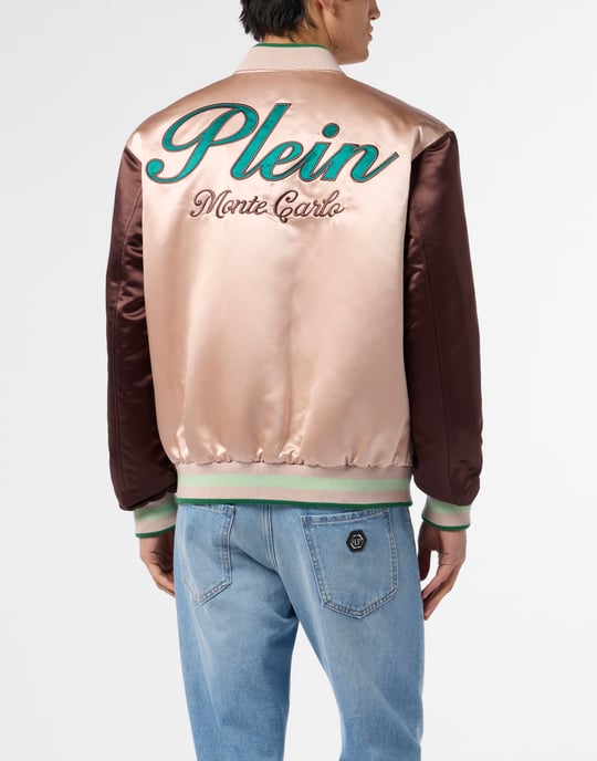 Shiny Satin College Bomber Signature Monte Carlo - Image 5