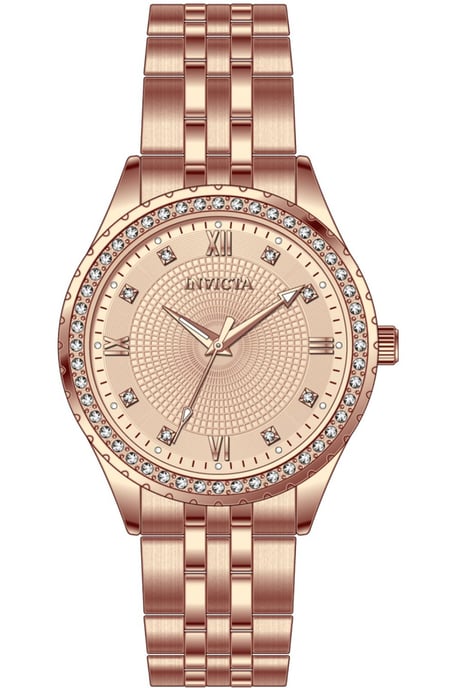 Invicta Specialty 69221 Damen Uhr - Quartz Bewegung - Edelstahl mit roségoldenem Zifferblatt - 33 mm - Image 1