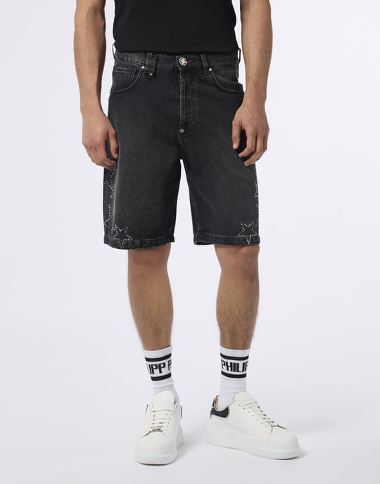 Denim Shorts Stars Strass - Image 2