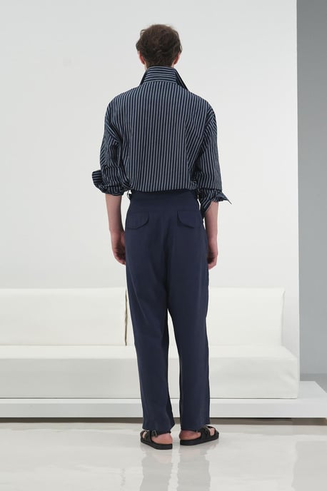 Striped Long Sleeve Shirt with Embroidery - Image 4