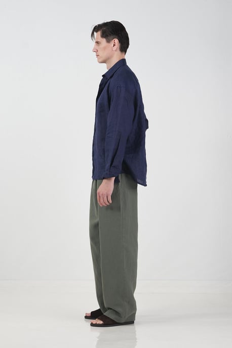 Übergroße Button-Up-Bluse mit Hemdkragen - Image 3