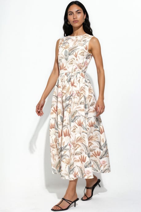 Baumwollkleid mit Spitzen details - Image 3
