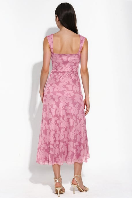 Muster Maxi-Kleid mit Herzkragen - Image 4