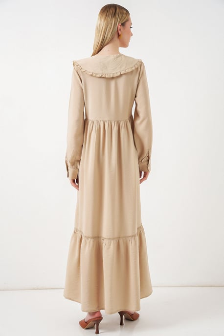 Maxikleid mit Babykragen und Knopfverschluss - Image 6