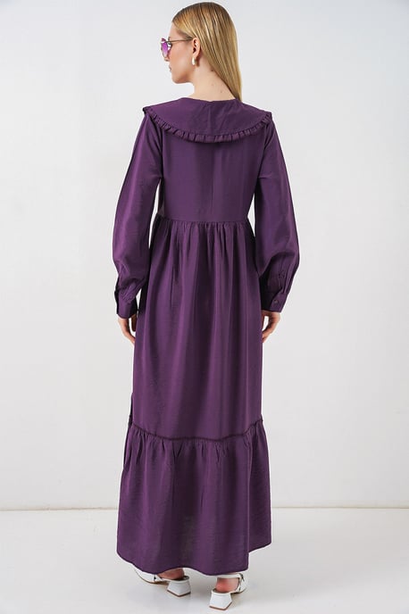 Maxikleid mit Babykragen und Knopfverschluss - Image 6